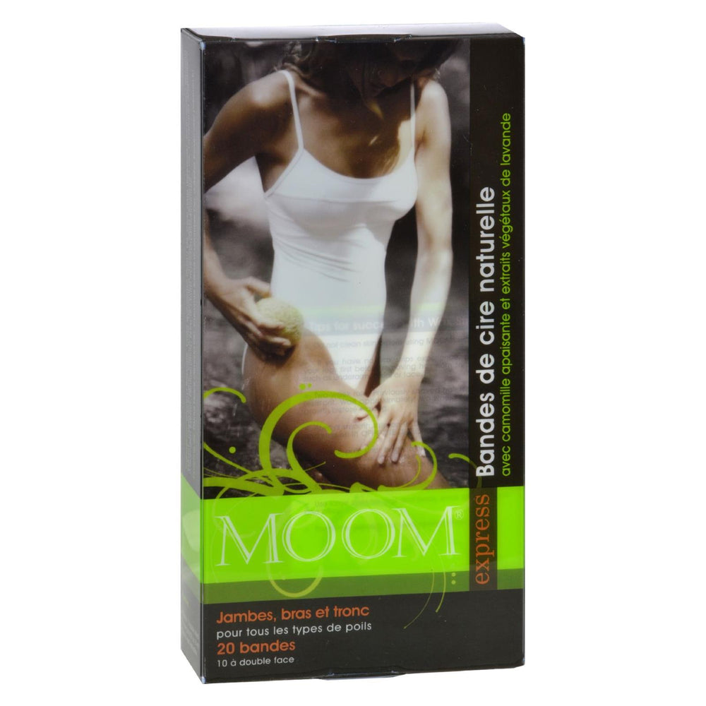 Moom Express Pre Wax Strips For Legs And Body - 20 Strips