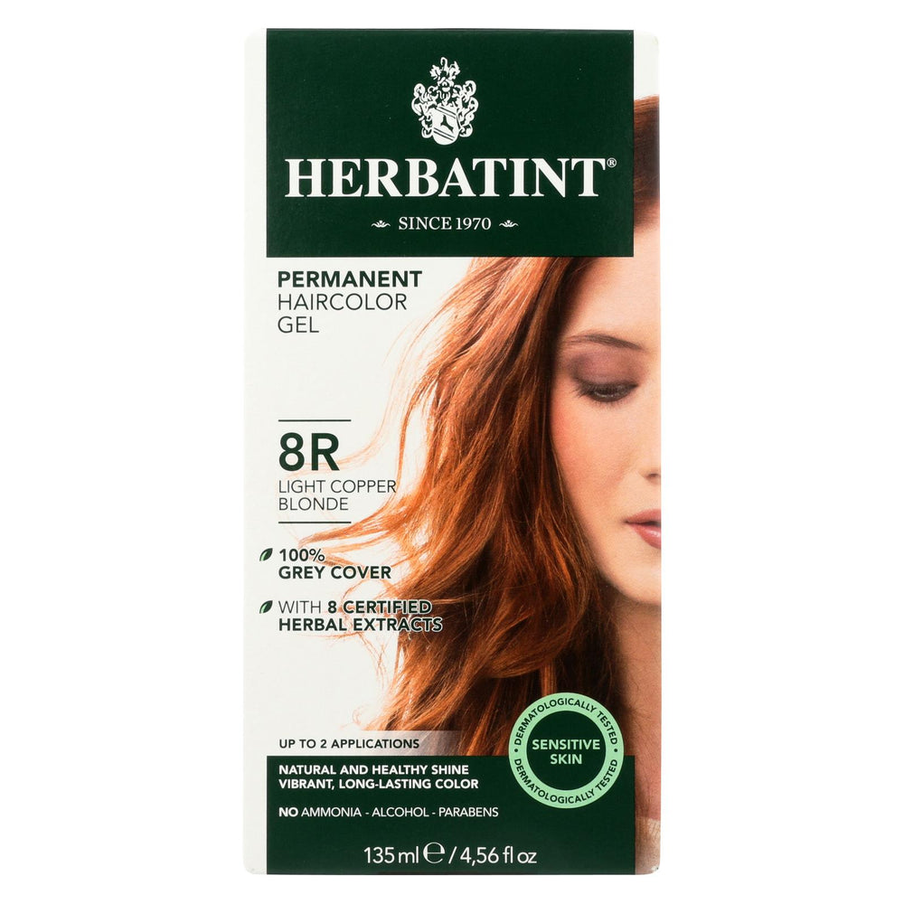 Herbatint Permanent Herbal Haircolour Gel 8r Light Copper Blonde - 135 Ml