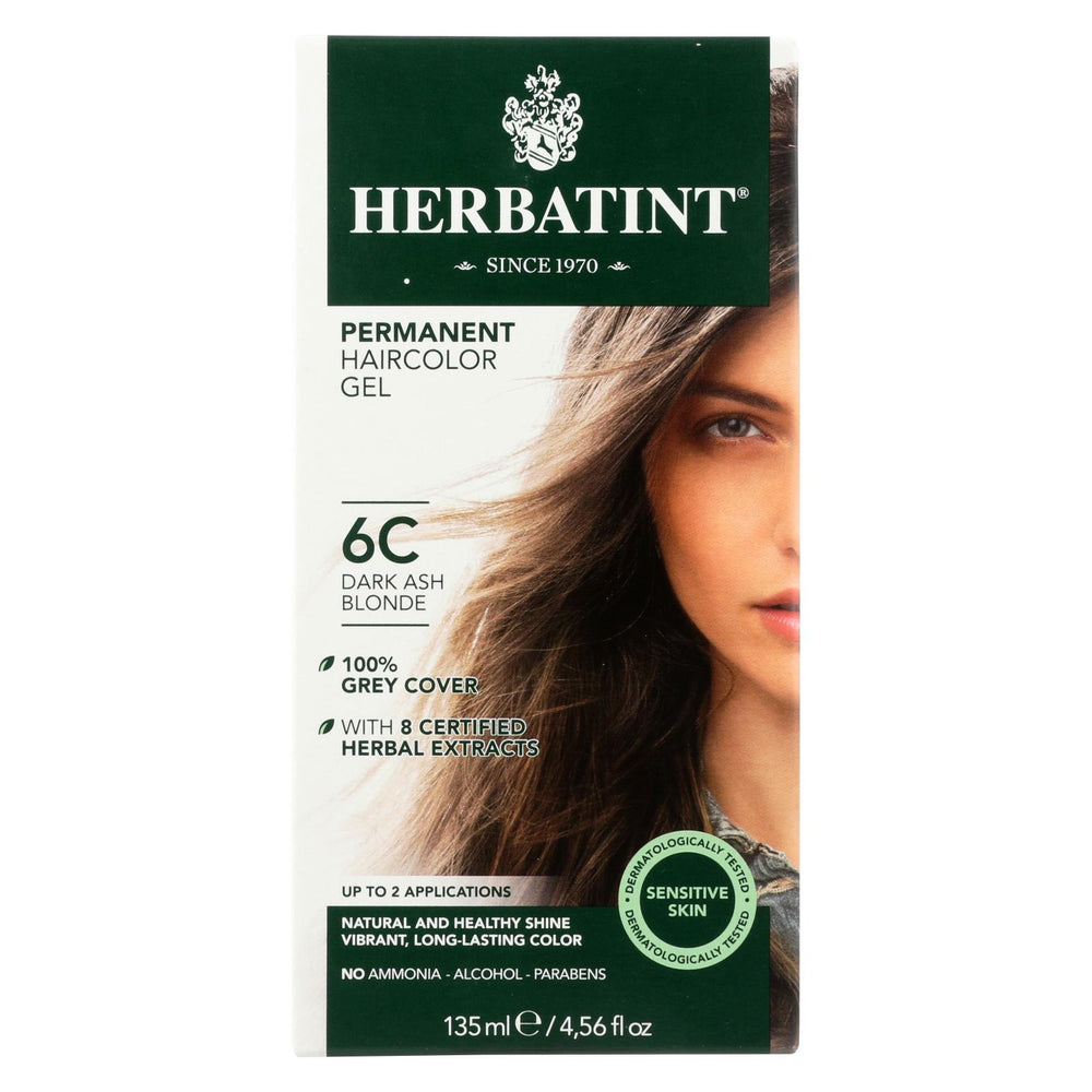 Herbatint Permanent Herbal Haircolour Gel 6c Dark Ash Blonde - 135 Ml
