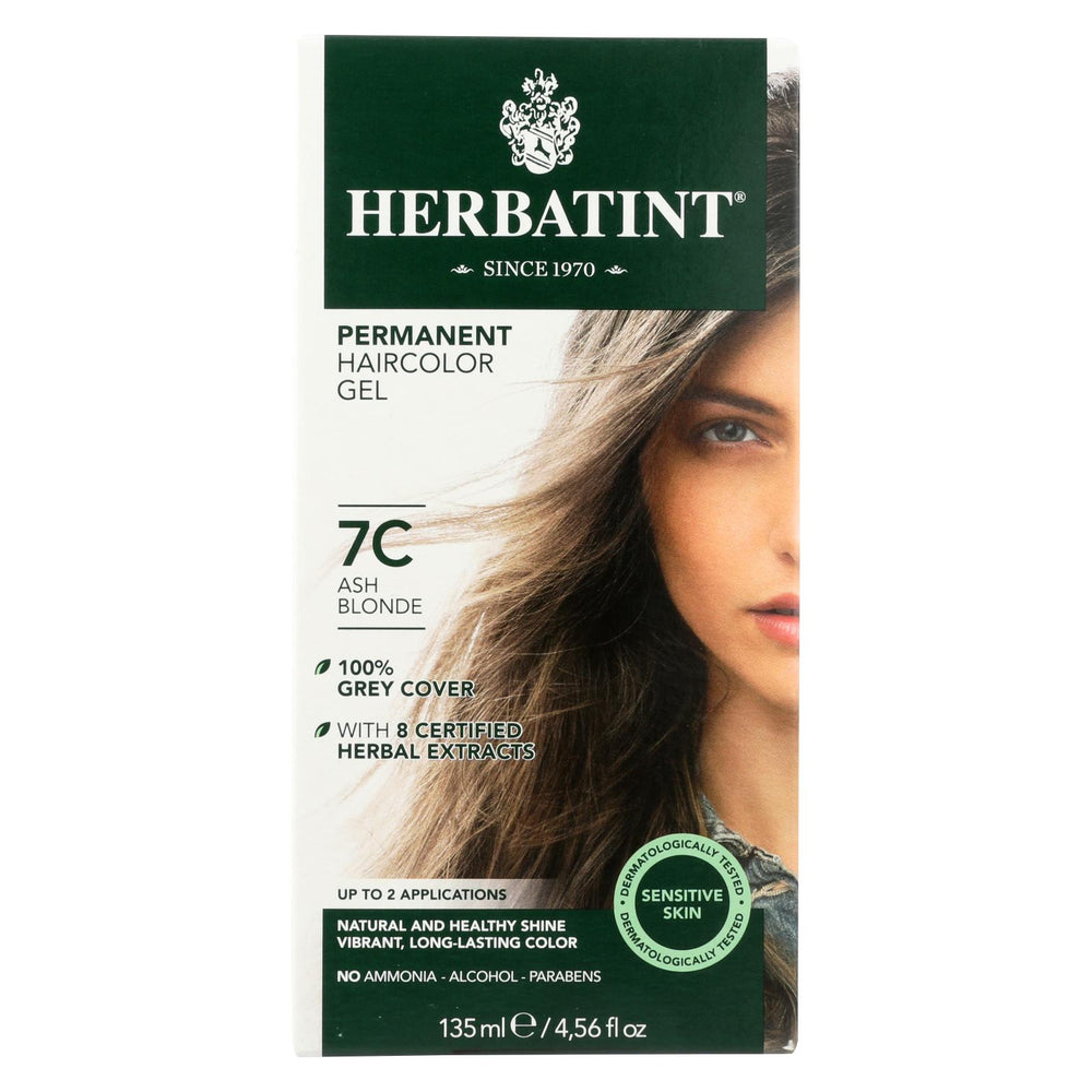 Herbatint Permanent Herbal Haircolour Gel 7c Ash Blonde - 135 Ml