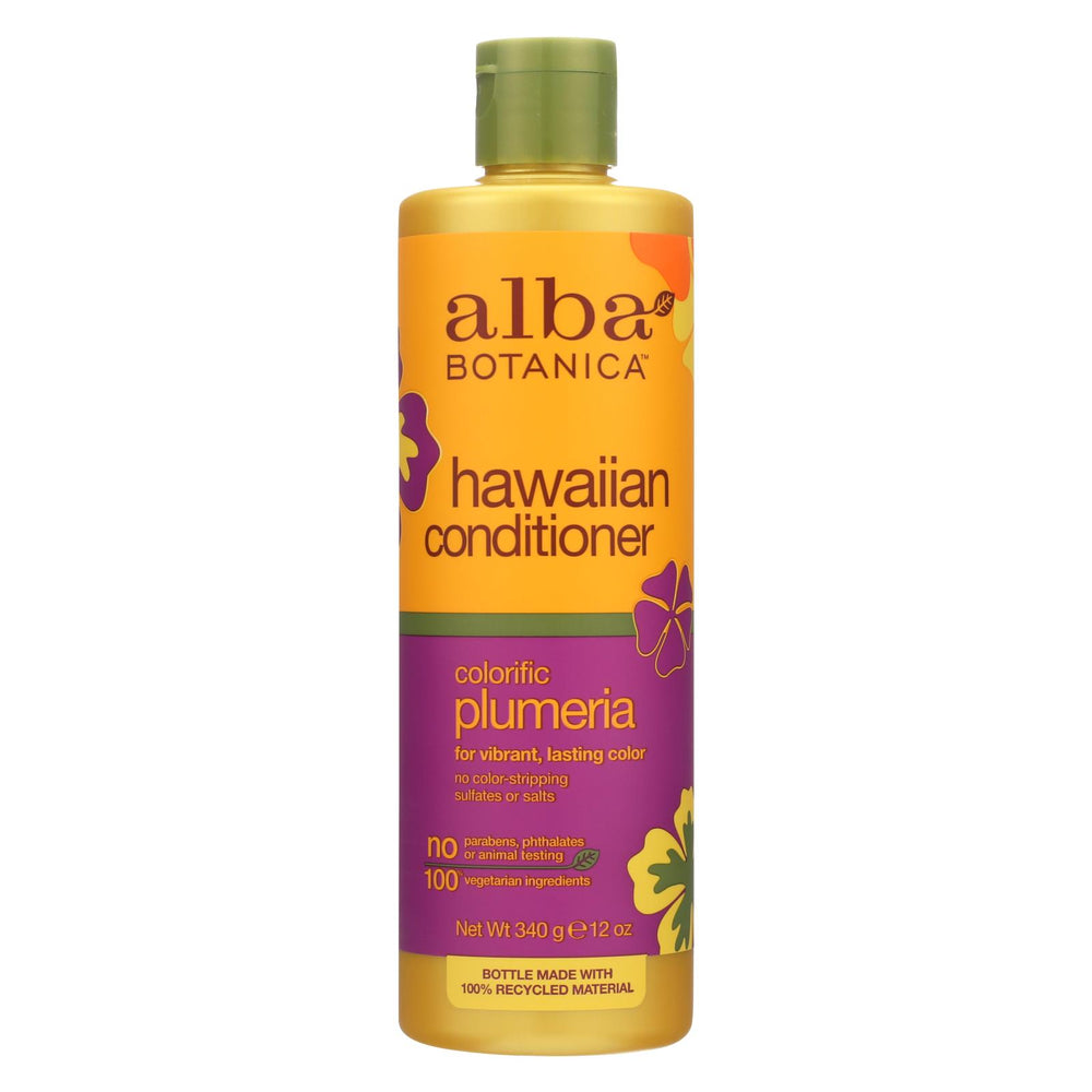 Alba Botanica - Hawaiian Hair Conditioner - Plumeria - 12 Fl Oz