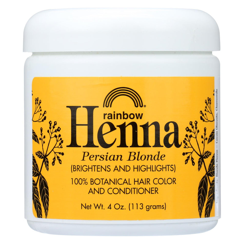 Rainbow Research Henna 100% Botanical Hair Color And Conditioner - Persian Blonde - 4 Oz