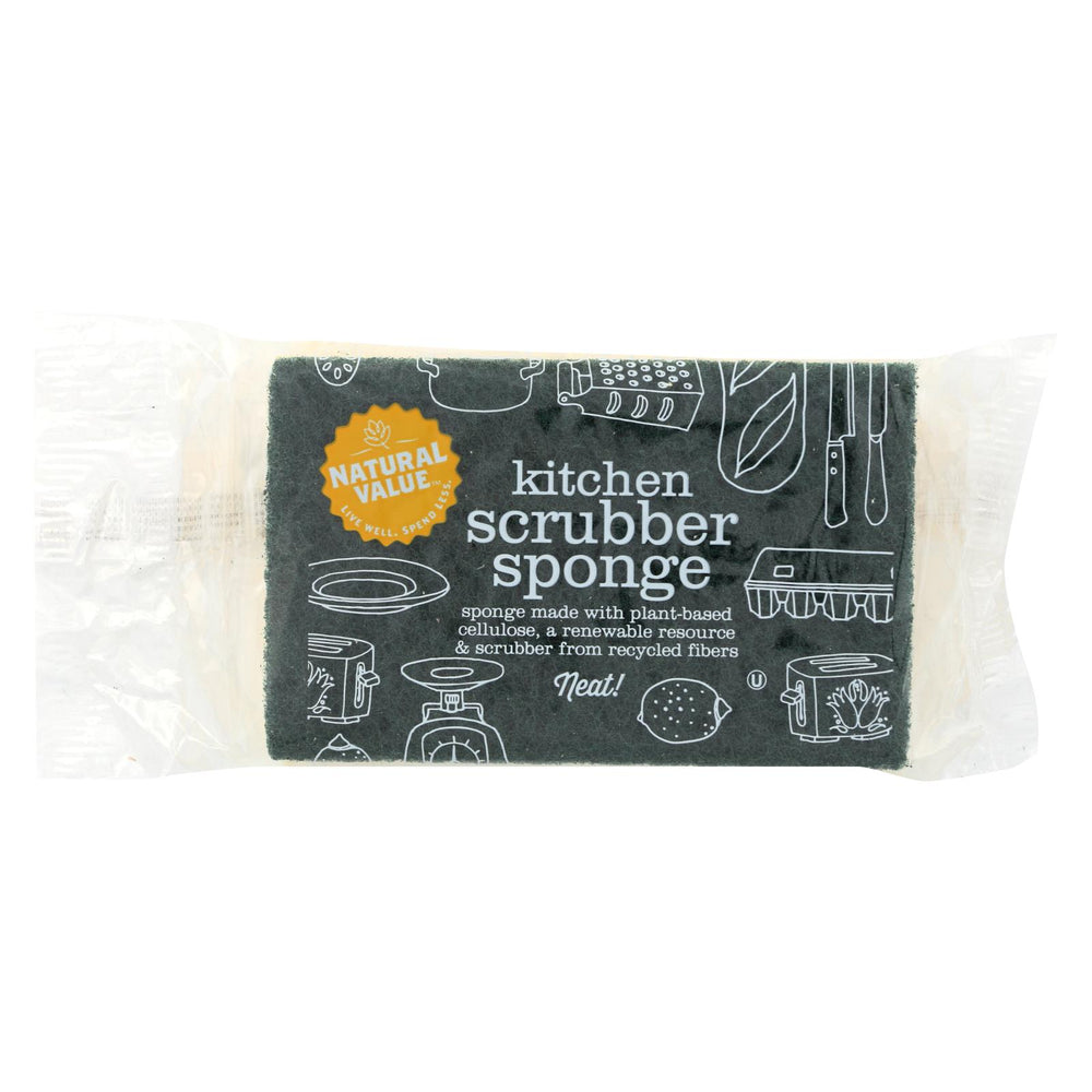 Natural Value Sponges And Scrubbers - Case Of 24 - 1 Count