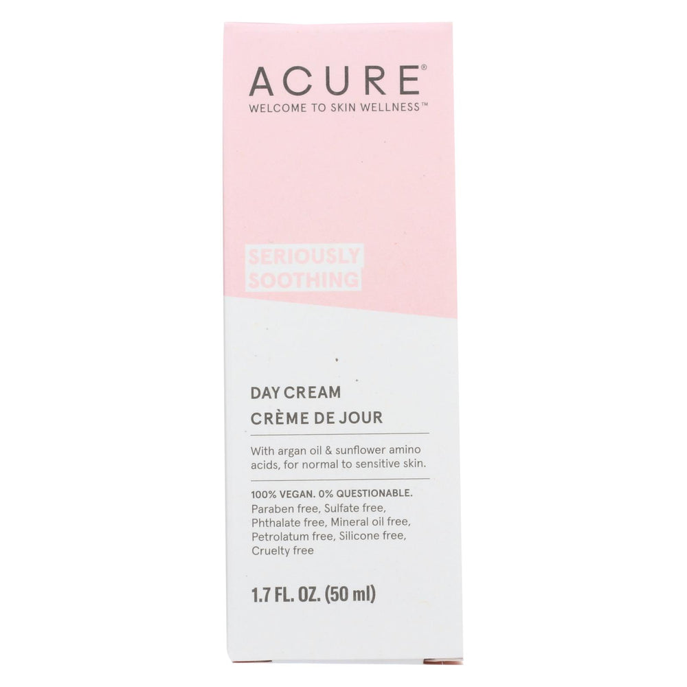 Acure - Sensitive Facial Cream - Argan Oil And Sunflower Amino Acids - 1.75 Fl Oz.