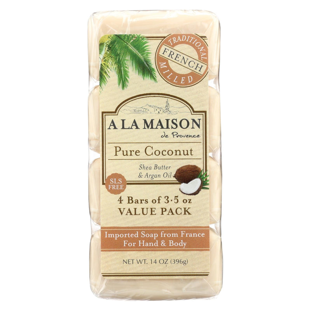 A La Maison - Bar Soap - Pure Coconut - 4-3.5 Oz