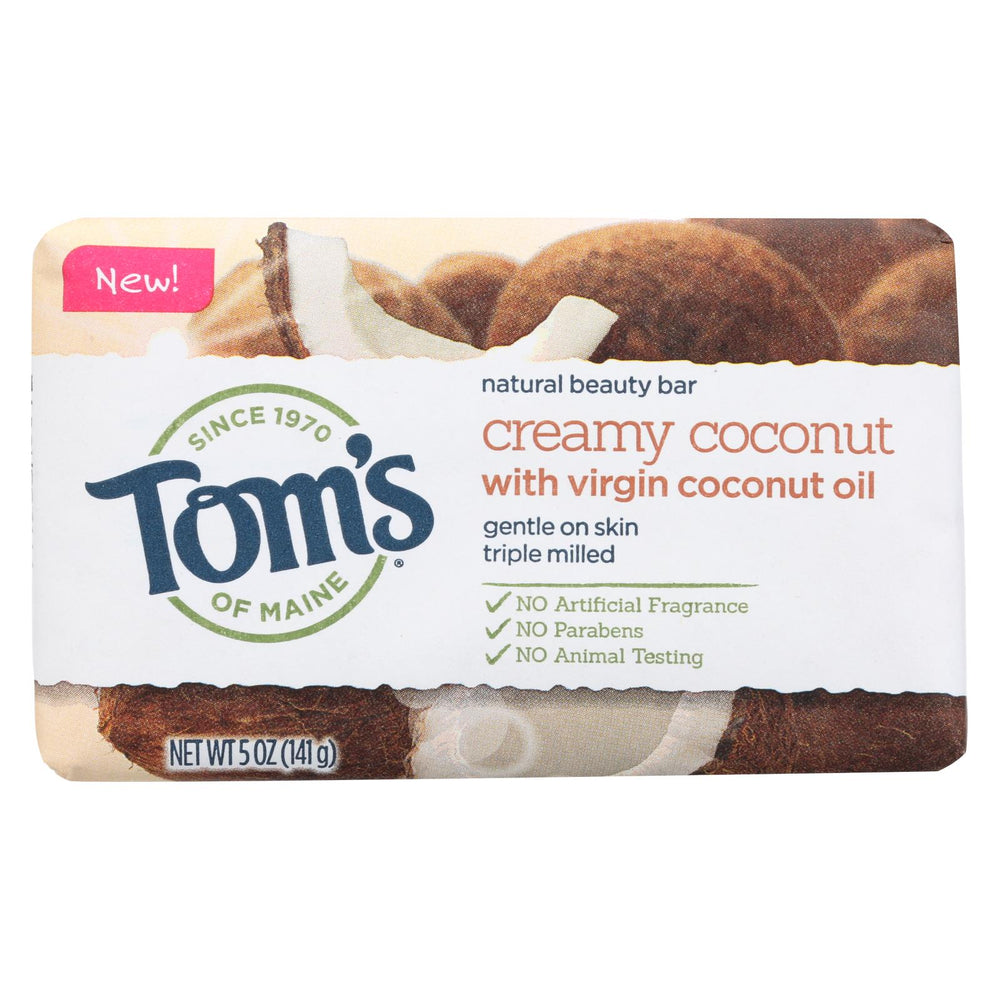 Tom's Of Maine Beauty Bar - Coconut - Case Of 6 - 5 Oz